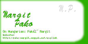 margit pako business card